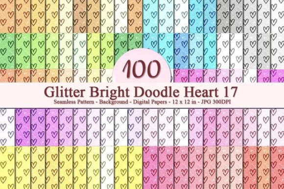 Glitter Bright Doodle Heart 17 Pattern: A Versatile Digital Asset for Creative Businesses