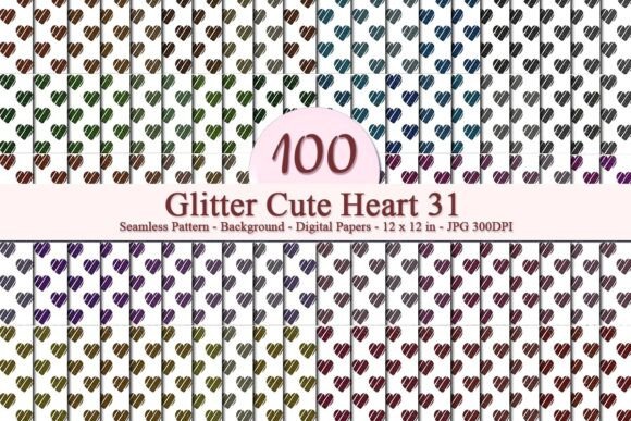 Glitter Cute Heart 31 Pattern: A Versatile Digital Asset for Creative Projects