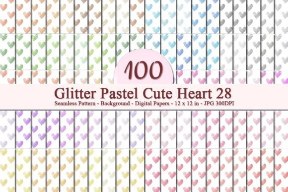 Glitter Pastel Cute Heart 28 Pattern: A Versatile Digital Asset for Modern Creativity
