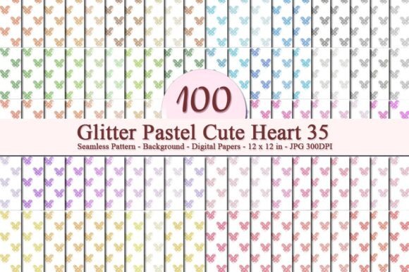 Glitter Pastel Cute Heart 35 Pattern: A Versatile Digital Design for Creative Projects