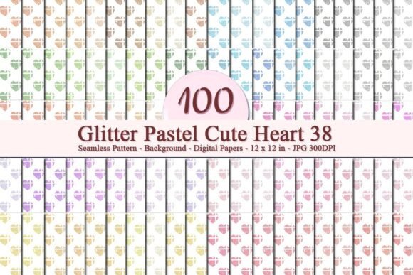 Glitter Pastel Cute Heart 38 Pattern: A Versatile Digital Asset for Modern Creativity