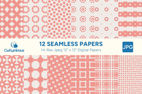 Romantic Pink Digital Papers Pack 4