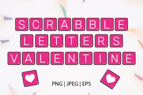 Scrabble Letters Valentine Tiles Clipart