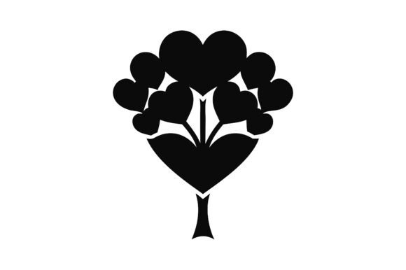 Valentine Heart Bouquet Vector Icon: A Versatile Design for Creative Projects