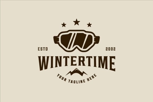 Winter Goggles Logo Vintage Vector: A Timeless Design for Winter Sports and Retail